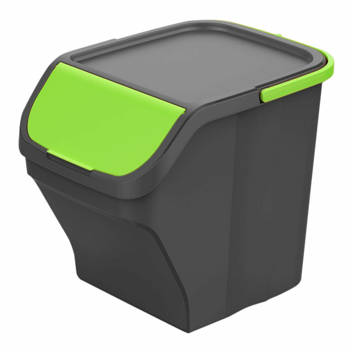 Secchio per Raccolta Differenziata Mondex Stack N' Sort 25 L Con coperchio 40 x 30 x 34 cm (Ricondizionati A)