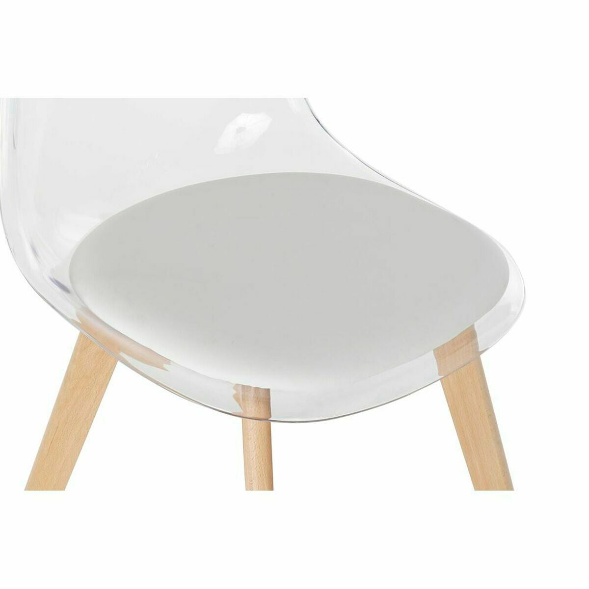 Sedia da Sala da Pranzo DKD Home Decor Bianco Legno Policarbonato (Ricondizionati A)